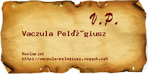 Vaczula Pelágiusz névjegykártya